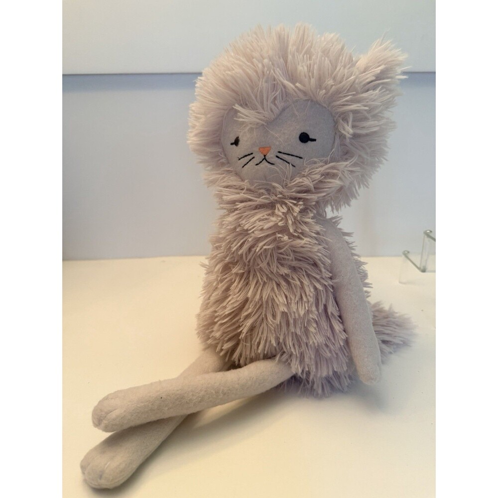Hallmark Mop Tops Cat Kitten Furry Lilac Plush 18" Stuffed Toy Lovey